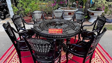 17/09/2025 Báo giá bộ bàn ăn tròn 8 ghế rẻ quạt, Tranh treo tường, Bộ khánh Huế xưa, Tủ chè xưa