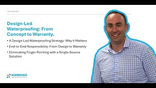 MARKHAM Podcast - Design-led Waterproofing: From Concept to Warranty
