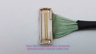 autoclavable micro-coax cable 40 AWG lightweight 40p 4-Lane VESA eDP Cable Micro coax harness for au
