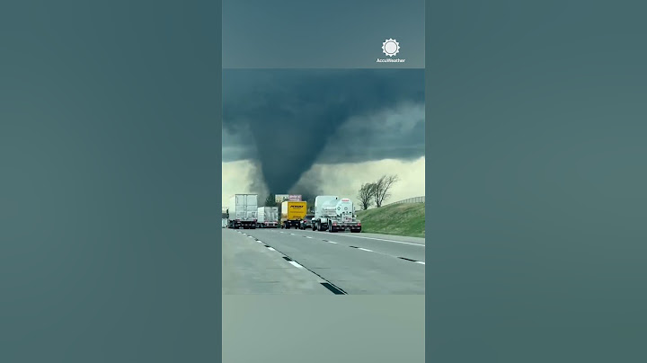 Cars Pull Over as Black Tornado Crosses Interstate in Nebraska