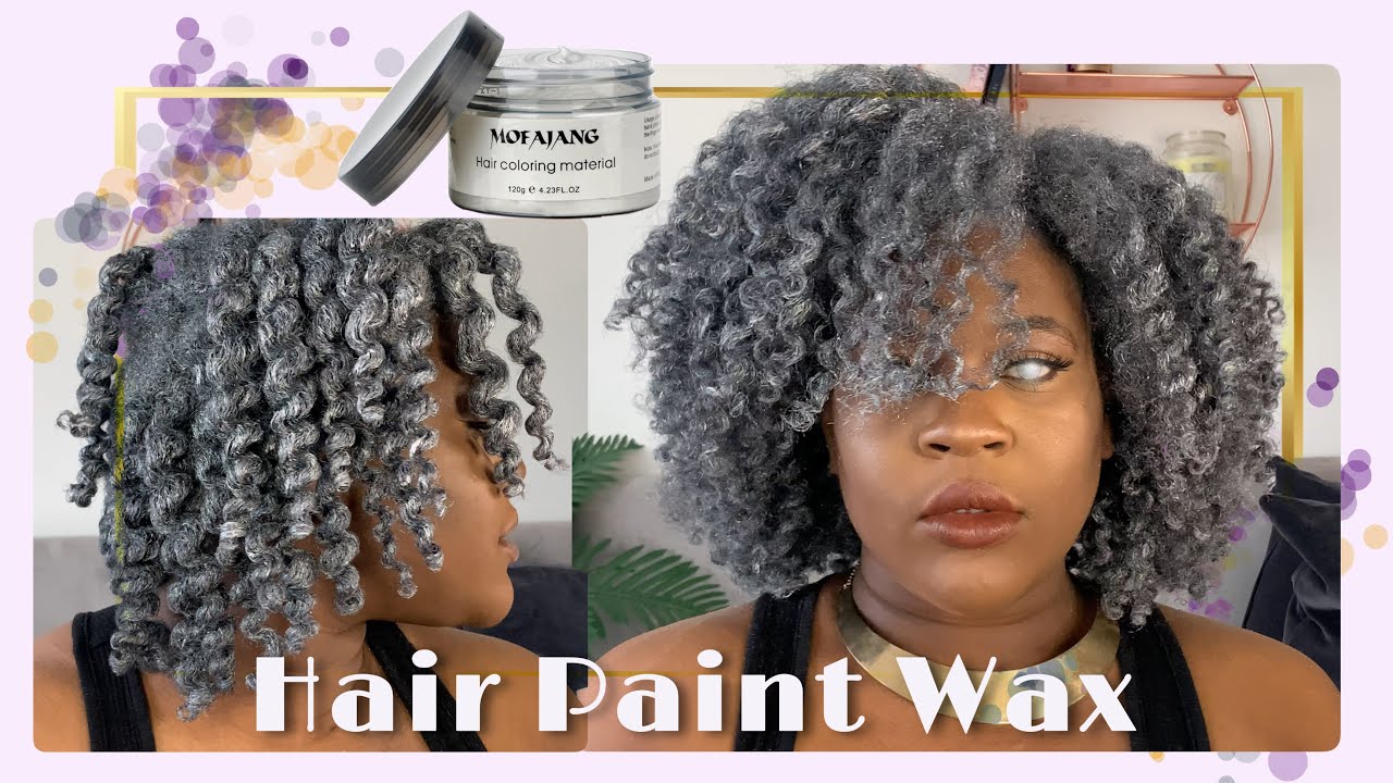 White Hair Paint Wax on Natural Hair [Mofajang] - YouTube
