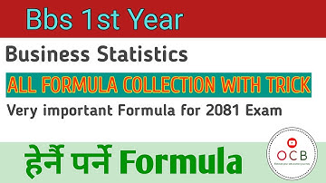 bbs first year// All formula collection with Trick and concept// #bbs1styear_statistics #ocwb