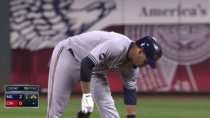 MIL@CIN: Gomez pads lead with double to left-center