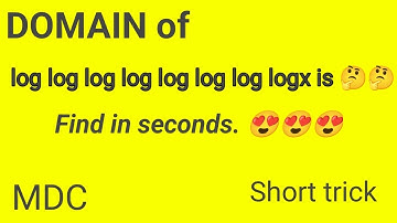 DOMAIN OF log log log logx type of functions, where base is greater than 1 | In seconds, Short trick