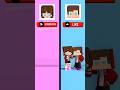 JJ and JJ Sister are trying out a new trend 🥰 - MAIZEN Minecraft Animation #shorts