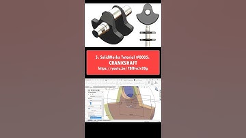 #0005: single cylinder engine basic crankshaft #solidworks #cad #tutorial @SolidWorks-Tutorial