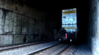 Looking Inside A Busy Historical Train Tunnel