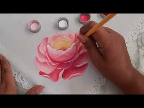 Pintura en Tela Rosa Rosa