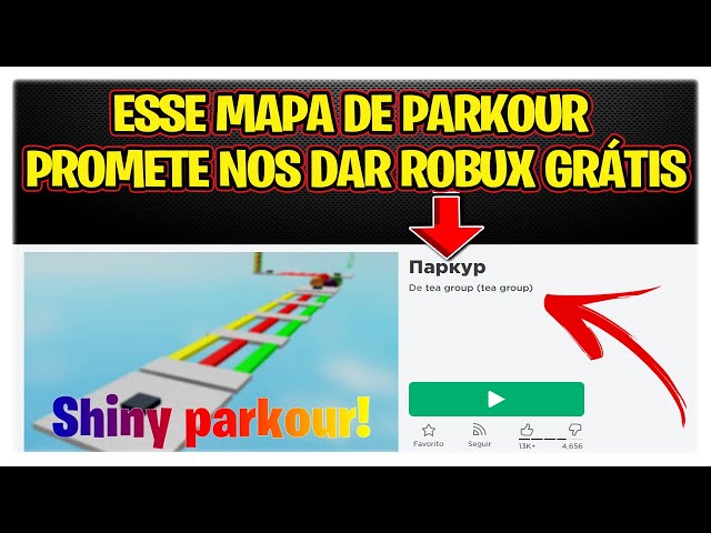 PEGUE AGORA* ROBUX DE GRAÇA NO ROBLOX NESSE MAPA DE PARKOUR!! 