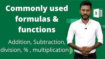 11. Commonly Used Formulas in Excel I Sum, Subtraction I Avg I % I Multiplication I Division