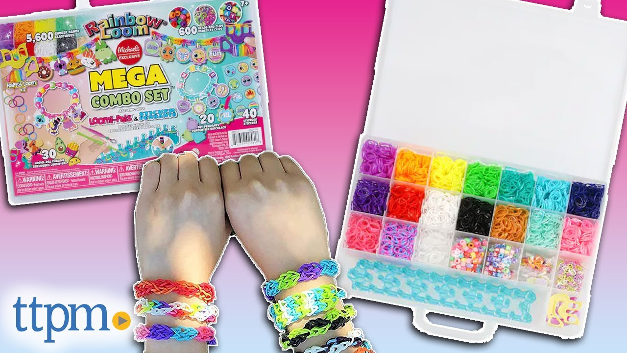 Rainbow Loom® Loomi-Pals™ MEGA Set, Features 60 Cute Assorted LP Charms,  The New RL2.0, Happy Looms, Hooks, Alpha & Pony Beads, 5600 Colorful Bands