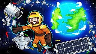 Clearing junk from space in Space Trash Scavenger!