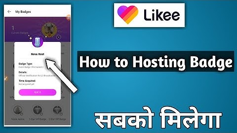 How to get Hosting Badge in Bens Free| Likee App Hosting kaise kare