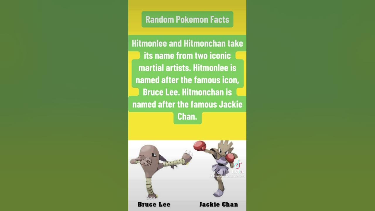 Walnut Knowledge Solutions - Did You Know : The fighting Pokemon Hitmonlee  and Hitmonchan are named after martial arts stars – Bruce Lee and Jackie  Chan. #didyouknowfacts #todayilearned #pokemon #hitmonchan  #learningoutsidetheclassroom #wowplanet #