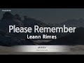 Leann Rimes-Please Remember (Karaoke Version)