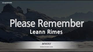 Leann Rimes-Please Remember (Karaoke Version)