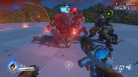 Overwatch Workshop Custom Team Deathmatch vs. Bots Mei Workshop Island Night PC Gameplay