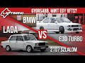 Gyorsabb, mint egy VFTS? - Lada 2107 szlalom vs. BMW E30 turbo (Laptiming ep.164)