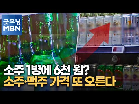 <strong>소주</strong> 1병에 6천 원?…소주·맥주 <strong>가격</strong> 또 오른다 [굿모닝 MBN]