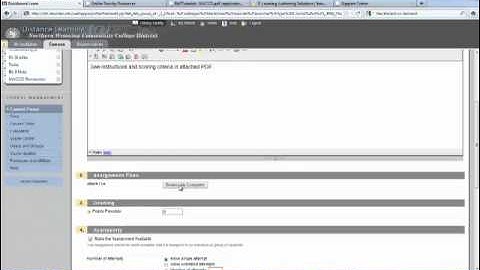 Creating an Assignment in Blackboard 9.1