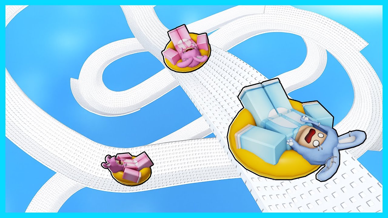 MIPAN & ZUZUZU Naik Perosotan Dari Atas Langit Yang Sangat Tinggi Pakai Ban! ROBLOX