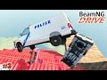 BeamNG.drive мод Карта Death Fall, mod Fast Food Vans (Crash test) 3 серия