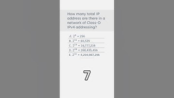 MCQ-92 | Exploring Class-D IPv4 Addressing: How Many Total IP Addresses Are There?