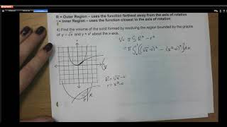 Volume   Disk and Washer Method  about the axis  part 2  7 2