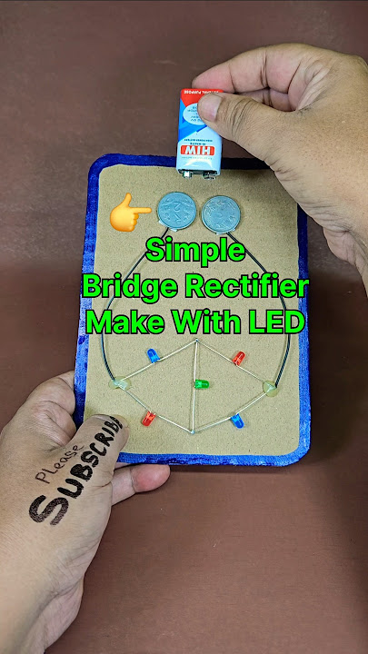 Simple Bridge Rectifier Make With LED 😱 Amazing Science Project For LED #diy  #shorts #ytshorts