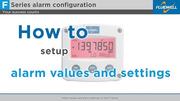 Alarm values and settings on the F-Series