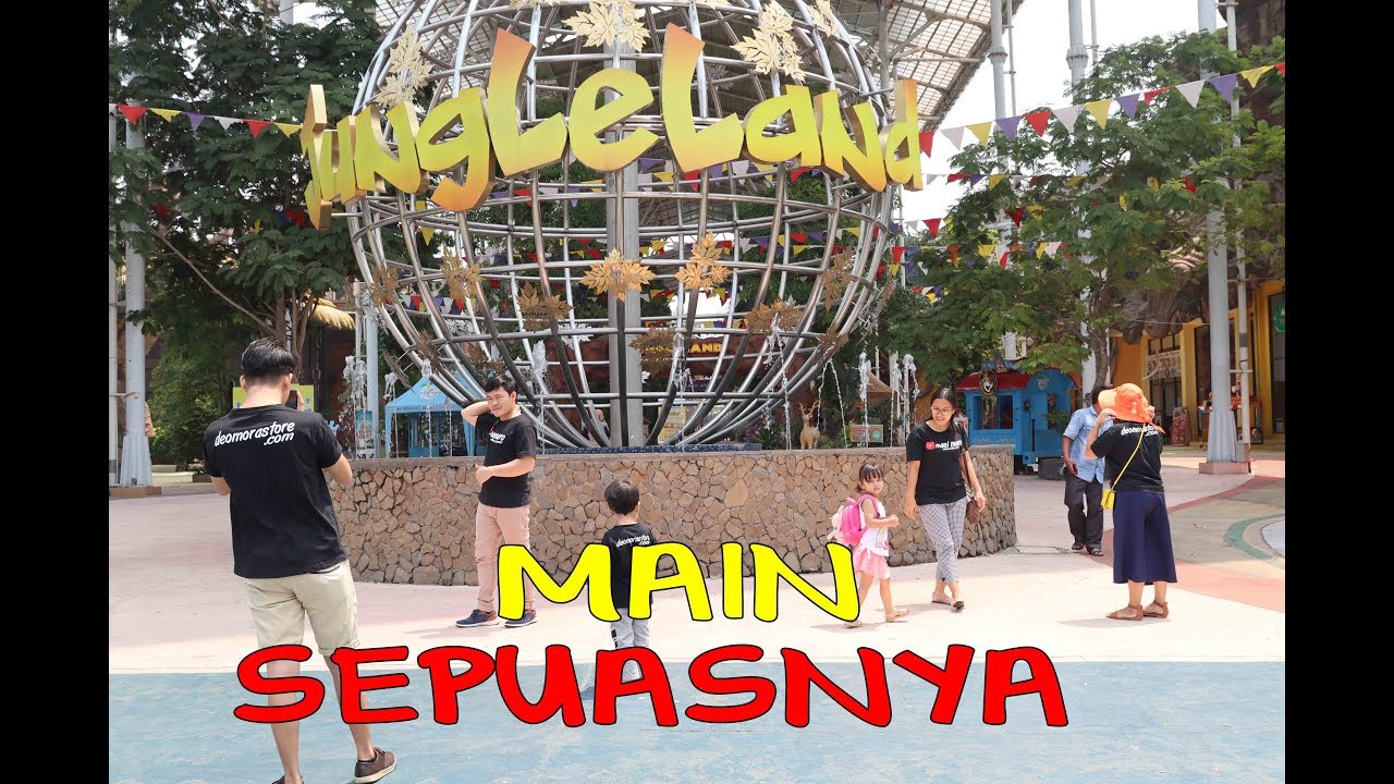 1 Hari penuh di JungleLand Adventure Theme Park YouTube
