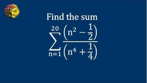 Evaluating the required sum using standard techniques