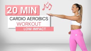 20 min CARDIO AEROBICS WORKOUT | To The Beat ♫ | All Standing | Low Impact | No Squats