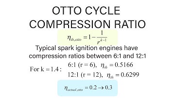 Mechanical Engineering Thermodynamics - Lec 16, pt 2 of 6: Otto Cycle Compression Ratio