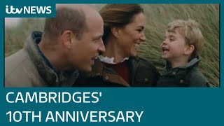 William and Kate release new family video to mark 10th wedding anniversary | ITV News