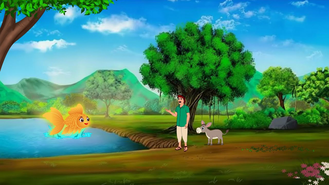 जादुई सोने की मछली और गरीब का धनी भाग्य | Hindi Story | Hindi Kahani | Moral Stories | cartoon story