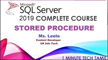 SQL Stored Procedure | Insert, Update, Delete and Select Procedures | Tamil | 1minutetechtamil