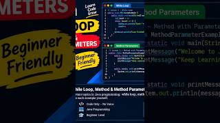Java for Beginners | While Loop, Method & Method Parameters