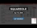 Squaredle: Found 297 Words - Epic Haul (Apr 10)