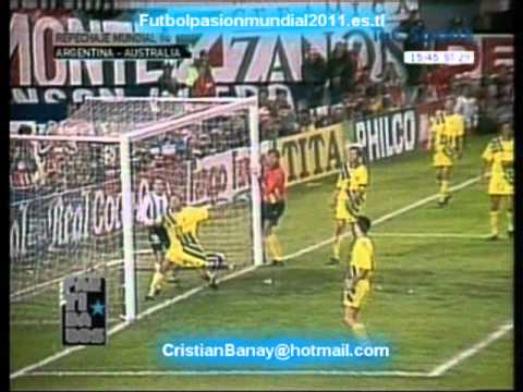 Argentina 1 Australia 0 Repechaje Mundial 1994 Gol de Batistuta - YouTube