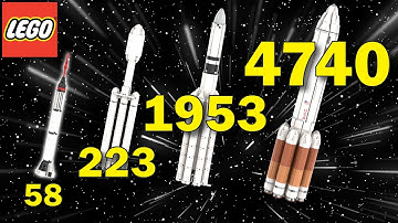 Lego Rockets in Different Scales - Size Comparison