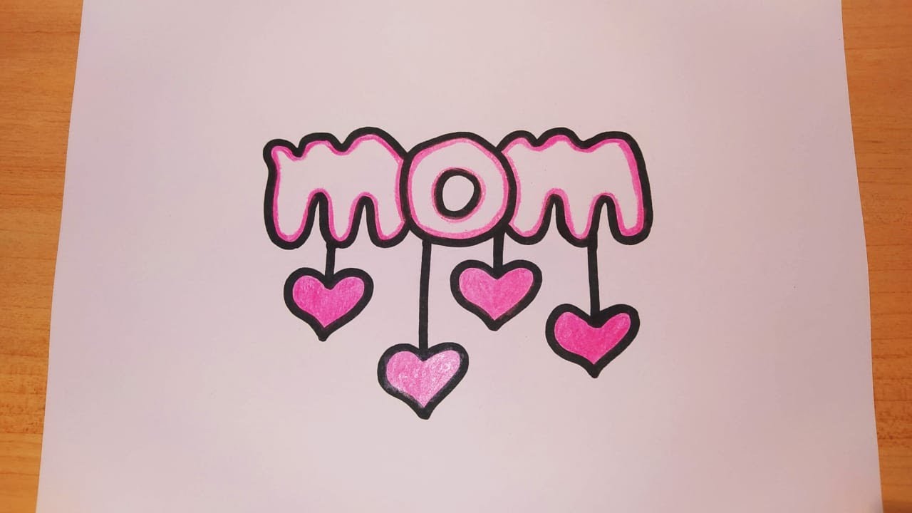 رسم سهل | رسم عيد الأم بطريقة سهلة | رسمة لعيد الام للاطفال خطوة بخطوة /  mother's day drawing - YouTube
