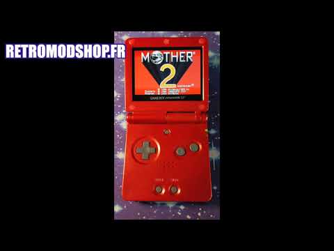 GameBoy SP red Edition - IPS V2 LCD Screen - Mother 2