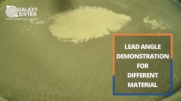Lead Angle Demonstration for Different Material on Screen for Different Flow Pattern