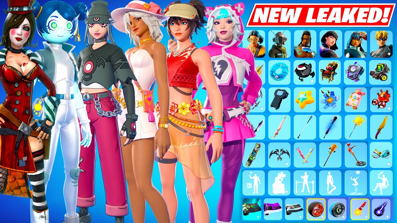 All NEW Fortnite LEAKED Skins & Cosmetics v36.30 (Borderlands Moxxi, Season 4 Pack, Summer Bundle)