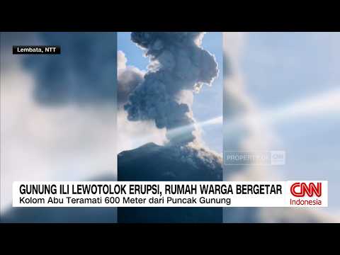 Gunung Ili Lewotolok Erupsi, Rumah Warga Bergetar