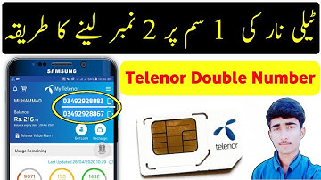 How to Get Telenor Double Number | Telenor smart Number | Get 2 Number in 1 telenor sim | 2020