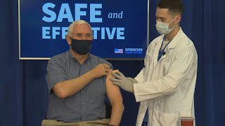 Vice President Mike Pence gets COVID-19 vaccine injection: full video