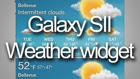 Galaxy S2 weather widget