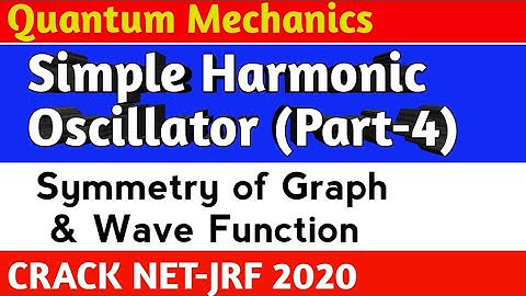 (L-34) Symmetry and GRAPHS of Simple Harmonic Oscillator...Features of SHO... Quantum Mechanics...